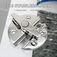 HAICE Nouveau Loquet à Bouton Rotatif en Acier Inoxydable 316 de 60x55mm pour Véhicule, Bateau, Kayak, Yacht, Quincaillerie de Pont
