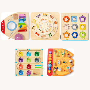Nuevo Juguete Montessori Multifuncional, Tablero <span class=keywords><strong>de</strong></span> Actividades, Interacción Padres-Hijos, Cohete Educativo, <span class=keywords><strong>Juego</strong></span> <span class=keywords><strong>de</strong></span> Pared Multifuncional - Product Image 3