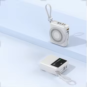 Portable 2 in 1 Wireless <b>Charger</b> 10000mah Dual-Mode Power Bank with Built Wall Plug 20W Output Power for Travel - Product Image 1