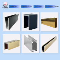 Profils en aluminium en forme de U pour panneaux de douche fixes en verre, canal en U profond, aluminium double canal en U pour fenêtre
