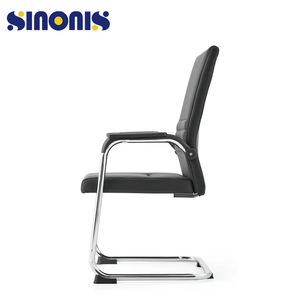 Chaise de conférence en cuir Sinonis, mobilier de bureau, chaise de visiteur exécutive en cuir, chaises d'invitées de bureau - Product Image 4