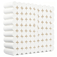 Vente directe d'usine. Rouleaux de papier toilette personnalisables 100% pâte de bois naturelle. Papier toilette personnalisable pour salle de bain