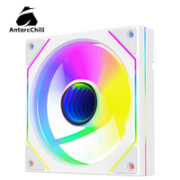 Ventilateur de refroidissement pour boîtier PC AntarcChill 120 mm ARGB LED à roulement fluide avec contrôle de vitesse PWM pour processeur d'ordinateur