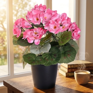 Künstliche Blumen im Topf Umweltfreundliche Langlebige Realistische Dekorative Pflanzen für Haus Garten Innen- und Außenbereich Hochzeit Ostern Zuhause - Product Image 5