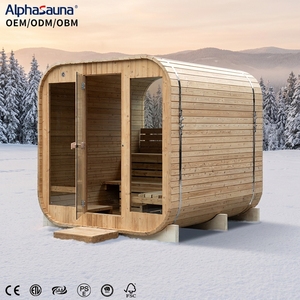 Sauna Exterior Cuadrada Moderna de Madera Sólida y Acero Inoxidable, Apta para Exteriores, Familias, Parques y <span class=keywords><strong>Camping</strong></span> - Product Image 1