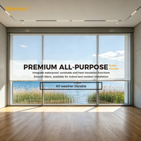 Persiana enrollable manual con resorte WR96-100, a prueba de viento para interiores, tela personalizada para proyectos de decoración de interiores.
