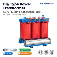 Transformateur de puissance sec en résine coulée 10kV 11kV vers 400V, 30kVA-2500kVA, bobinage rond en cuivre et aluminium SCB18
