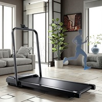 Caminadora Eléctrica Plegable Portátil Mini con Pantalla LED, Motor de 1.0 HP, Velocidad de 0-8 km/h para Ejercicio Aeróbico en Casa