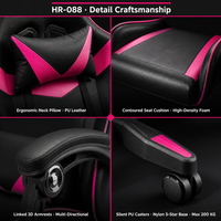 Chaise de jeu en cuir réglable en hauteur pour les salles à thème des hôtels d'e-sport |   Inclinaison réglable, coloris personnalisé, éclairage intérieur complet
