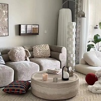 Table basse moderne minimaliste de luxe légère, faite à la main, décorative, portable et combinable pour salon