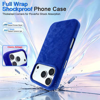 Coque de téléphone magnétique en PU floqué mat avec rebord de caméra surélevé, coque antichoc et boutons métalliques lisses pour iPhone 17/18 Pro Max