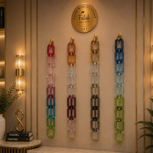 Bracelet à maillons fluorescents en résine, grand bracelet à maillons mats pour femme, bracelet jonc épais en résine acrylique colorée - Product Image 1