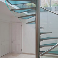 VIKO Escalier tournant tout en verre clair et transparent standard pour l'intérieur