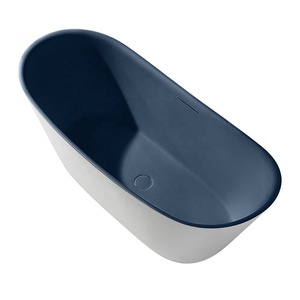 Bañera de piedra de <span class=keywords><strong>roca</strong></span> artificial ovalada verde, bañera de remojo de SPA interior para proyectos de apartamentos de Hotel, diseño independiente colorido - Product Image 3