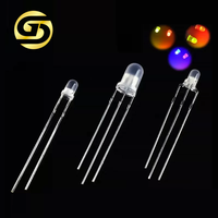 Lampe LED 3 mm 3 broches bicolore rouge/vert émeraude, rouge/bleu, rouge/jaune, bleu/vert, diode LED à cathode commune/anode commune