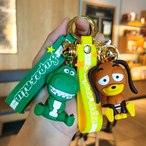 Porte-clés pendentif poupée 3D Porte-clés adorable dessin animé Toy Story Buzz Light year Woody Porte-clés anti-perte de voiture Porte-clés accessoires de sac - Product Image 4
