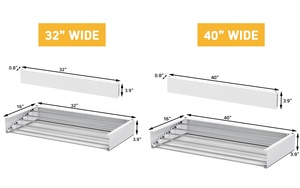 Séchoir pliant pliable en acier blanc et noir fixé au mur pour la maison et l'hôtel pour le nettoyage <span class=keywords><strong>de</strong></span> la <span class=keywords><strong>salle</strong></span> <span class=keywords><strong>de</strong></span> <span class=keywords><strong>bain</strong></span> et du salon - Product Image 5