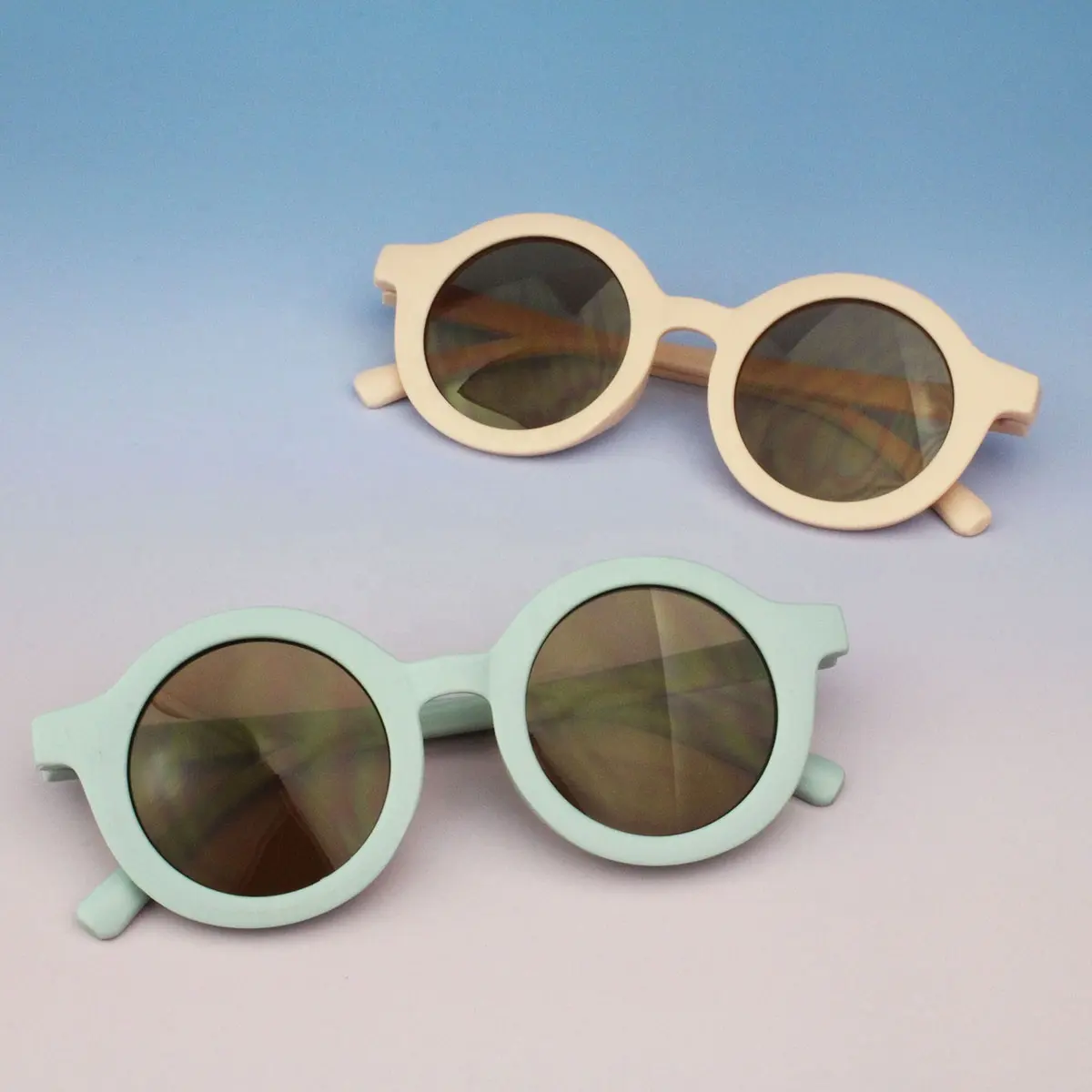 Feirong 2024 детские очки Новые От 1 до 8 лет детские круглые декоративные модные детские солнцезащитные очки оптом по низкой цене