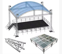 Structure de scène carrée en alliage d'aluminium 290x1000mm à connexion par goupilles, cadre monocouche pour événements et concerts