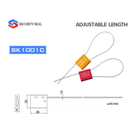 Metall-Sicherheitssiegel mit 1,5mm Stahlkabel, Verstellbar und Ideal für Tanks und Öffnungen Kleiner als 2mm