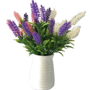 En gros Nouveau Style en plastique Artificiel Plante 7 branches Violet Lavande fleur pour la <span class=keywords><strong>maison</strong></span> de mariage fleur en pot décoration - Product Image 1