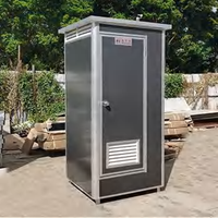 Toilettes portables modulaires préfabriquées à isolation thermique durable, à montage rapide, en panneaux sandwich, pour événements