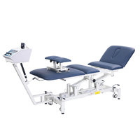 Table de traction pour traitement Dispositif de traction de la colonne lombaire à 4 sections Lit de physiothérapie Table de chute chiropratique Canapé d'examen