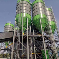 100 a 3000 tonnellate piccoli produttori mobili di Silo in acciaio serbatoi di riserva di cenere in polvere di tipo verticale imbullonato Silo di cemento