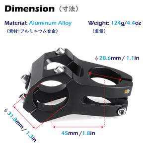 Tige de guidon VTT réglable 25.4 31.8 60 degrés 90mm 110mm 130mm Pièces de moto - Product Image 2