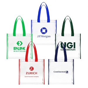 Wholesale Custom Modern Luxury Waterproof Holographic Clear PVC Tote <b>Bags</b> Women's Logo Cosmetic Handbags <b>Beach</b> <b>Bag</b> Pattern - Product Image 1