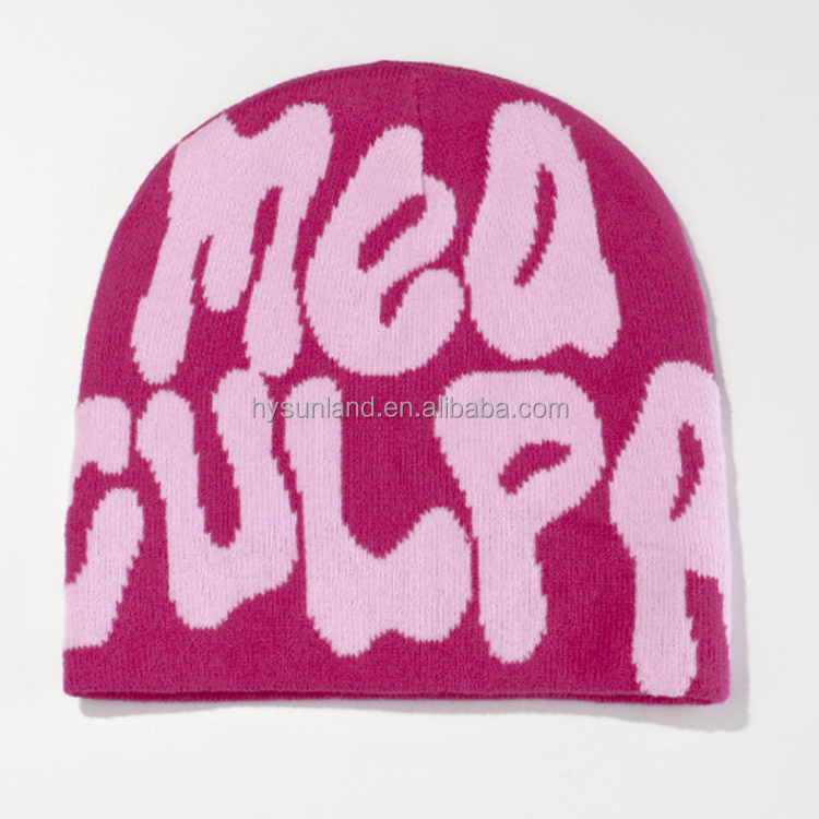 F-1629 Hot Sale Custom Knitted Streetwear Hats Beanie Y2K