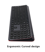 Keyboard isi ulang bluetooth nirkabel, Keyboard nirkabel 109 tombol ukuran penuh melengkung, cocok dengan apple