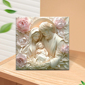 Produk baru tiba kualitas tinggi kerajinan Resin dekorasi meja kelahiran Yesus Kristus pemandangan bingkai gambar dijual - Product Image 1