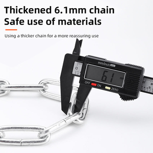 Candado de <span class=keywords><strong>Cadena</strong></span> de Metal Reforzado de Alta Resistencia para Motocicleta y Bicicleta, Antirrobo de Seguridad con 2 Llaves - Product Image 5