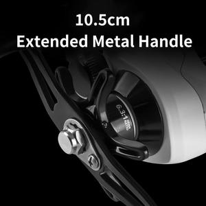 Moulinet de pêche à lancer WEIHE 3+1bb, rapport de transmission 6.3:1, puissance de frein 8kg, blanc, pour droitier et gaucher, pour la pêche en mer et en eau salée - Product Image 6