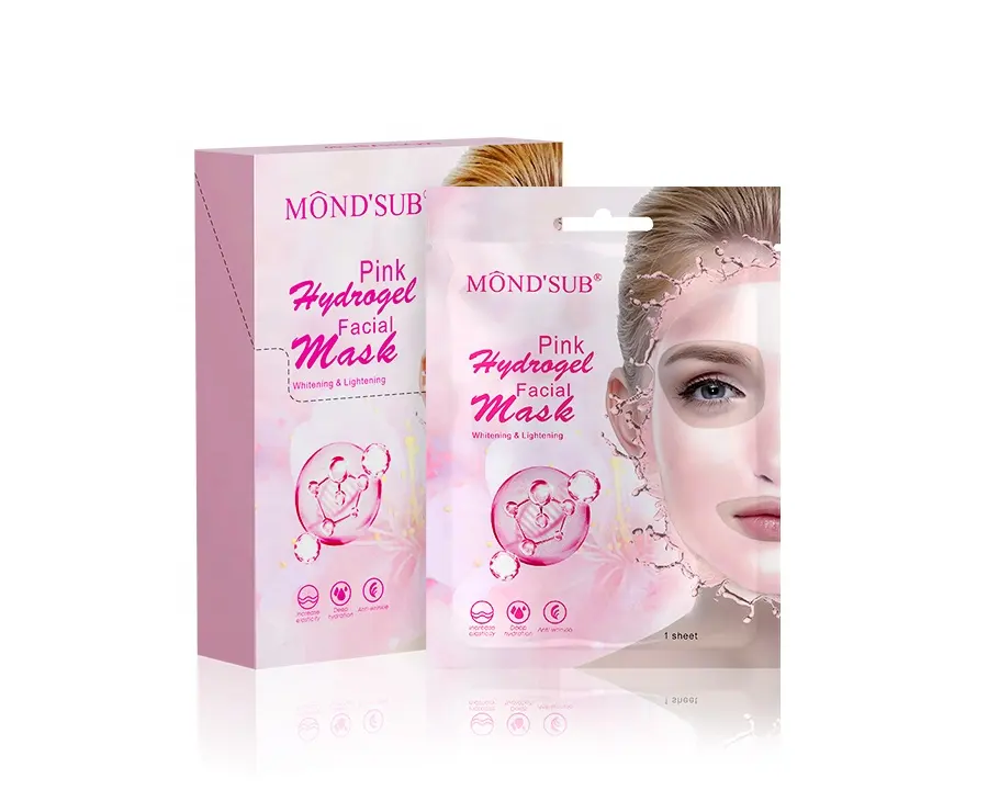 OEM Rose skin care jelly idratante maschera gel collagene maschera hydro pink hydrogel maschera facciale