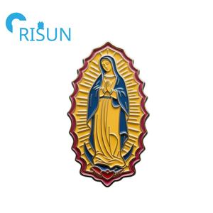 Broche de la Virgen de Guadalupe, Esmalte Suave y Duro, Personalizado de Fábrica, Insignia <span class=keywords><strong>Religiosa</strong></span> Católica, Pin de Solapa - Product Image 2