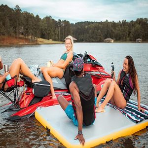 Drop Stitch PVC Recreational Inflatable <b>Floating</b> Platform Inflatable Water Mats Inflatable Dock Island Ocean <b>Fishing</b> Platform - Product Image 2