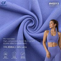 Tissu isolant thermique, matière pour legging de yoga à haute compression - Nylon 66, tissu de performance hivernal brossé double face