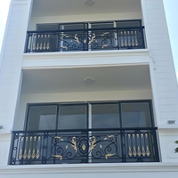 TTD Garde-corps modernes en acier inoxydable et en fer forgé pour balcon, terrasse, véranda de villa et fenêtre Juliette extérieure avec garantie d'un an