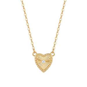 Collier avec pendentif en forme de cœur sculpté en argent sterling S925, style vintage, élégant, tendance, bijoux fins, cadeau pour les femmes modernes et élégantes - Product Image 1