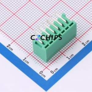 MX2EDGR-2.5-07P-GN01-Cu-A Plug-in Terminal Block Bent Lead Through Hole,P=2.5mm Board-to-Board / Socket Closed 1x7P 2.5mm Green - Product Image 2