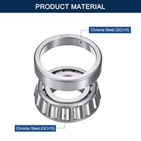 Roulement à rouleaux coniques simple rangée 30310 50x110x29.25mm en acier chromé avec cage en acier, longue durée de vie, durable pour DIY, VTT, auto, camion, remorque
