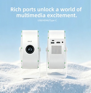 2026 Neuer Stil Mini-Standprojektor Vollständig Versiegelte Optische Einheit WiFi 6 BT Heimkino Tragbarer LED-Video 1280x720P LCD-Lautsprecher-Projektor - Product Image 1