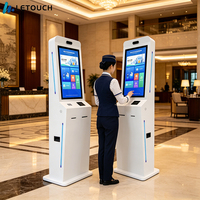 à commande automatique pour PC à écran tactile debout de 32 pouces, Kiosque interactif d'imprimante Android POS en libre-service