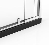 Portes de douche en verre trempé de 8 mm en alliage d'aluminium avec cadre, porte pivotante, cabine de douche pour salle de bain