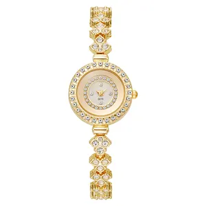 WJ-11209 en gros nouvelles femmes mode romaine Bracelet de luxe tempérament polyvalent alliage diamant bracelet Quartz montre-bracelet accepter S