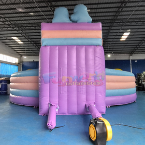 สวนน้ำเป่าลมขนาดใหญ่สีพาสเทลสำหรับเด็กเล่นกลางแจ้ง - Product Image 6