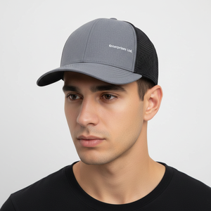 Casquette de baseball en maille à 6 panneaux avec logo personnalisé, en tissu éponge/lin polyester/coton, ajustement réglable pour adulte, casquette de camionneur personnalisée 112 - Product Image 5