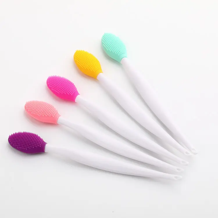 Double-sided nose brush Face wash brush lip face cleaning stick Blackhead brush acne squeeze tool wholesale